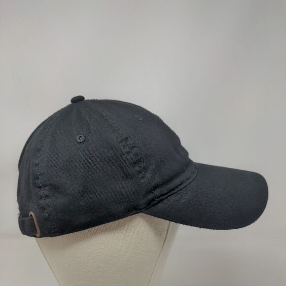 New Chef Slideback Hat Black One Size Adjustable Solid Blank 6 Panel - Picture 4 of 7
